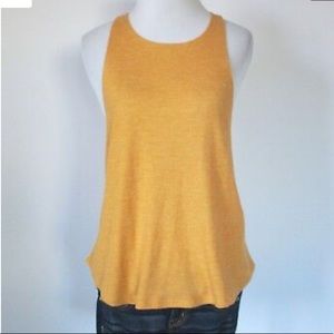 Forever 21 Mustard Tank Top with Back Detail
